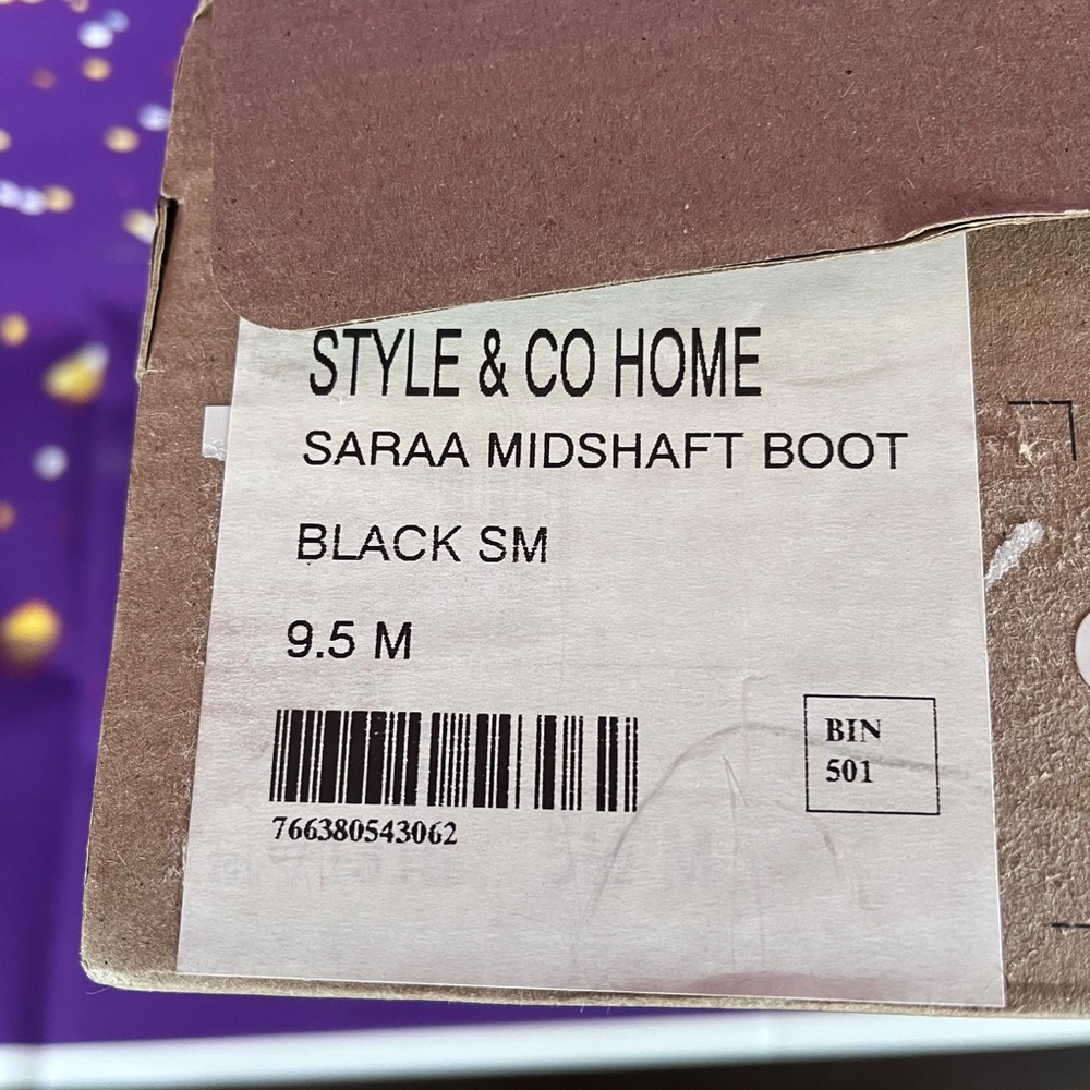 Style & Co. Black Heeled Boots - Picture 6 of 6